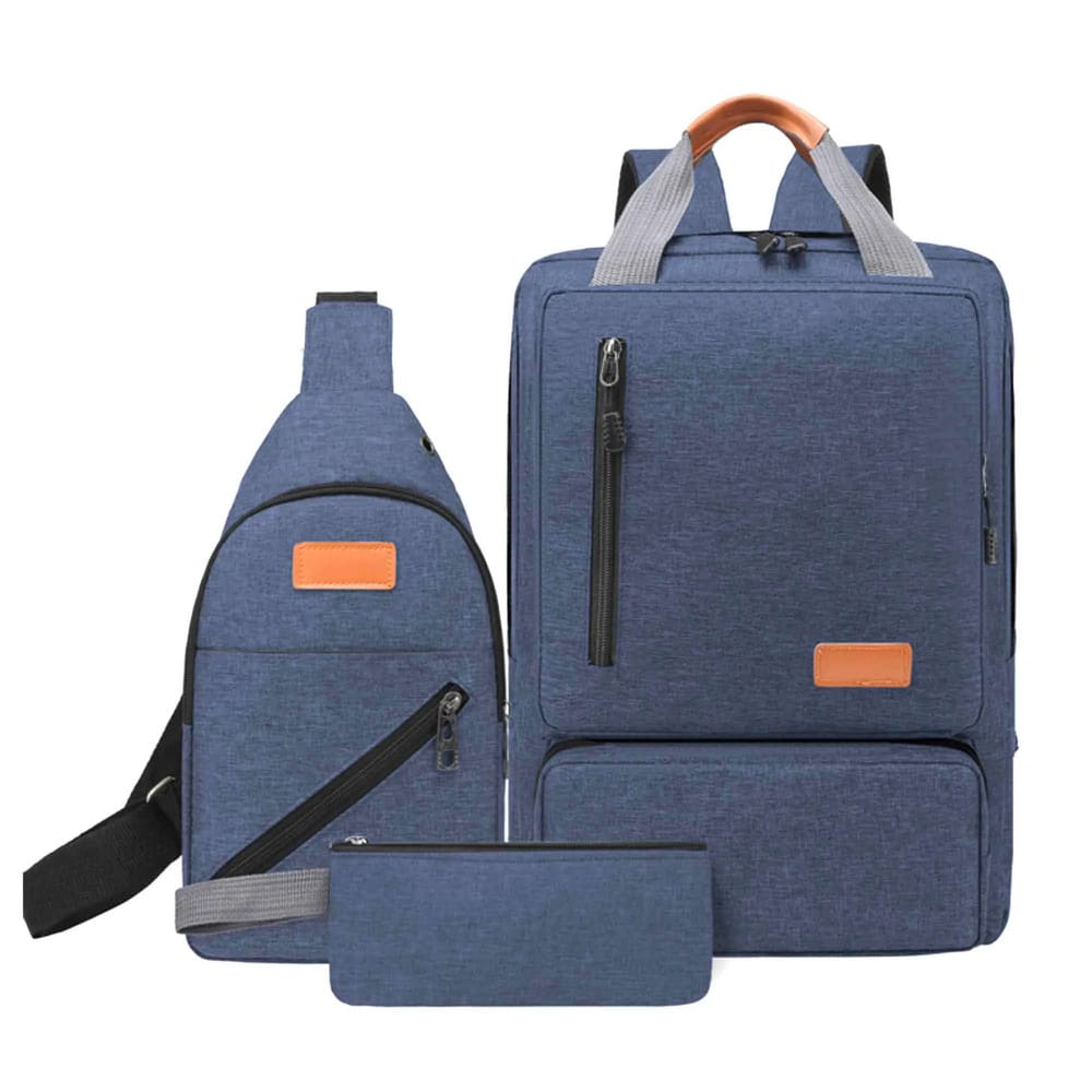 Kit Mochila Academy Com Pochete E Necessaire