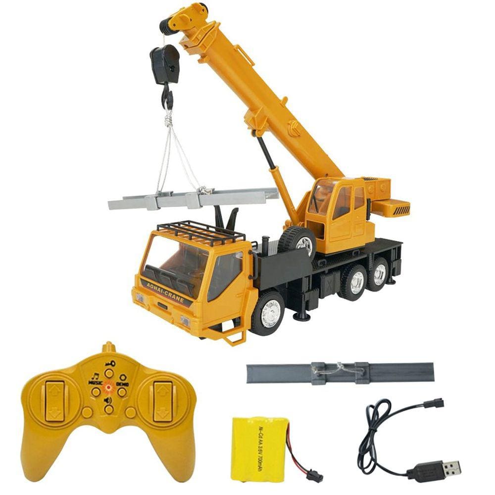 01:24 10CH RC guindaste guindaste modelo de engenharia veículo RC carga