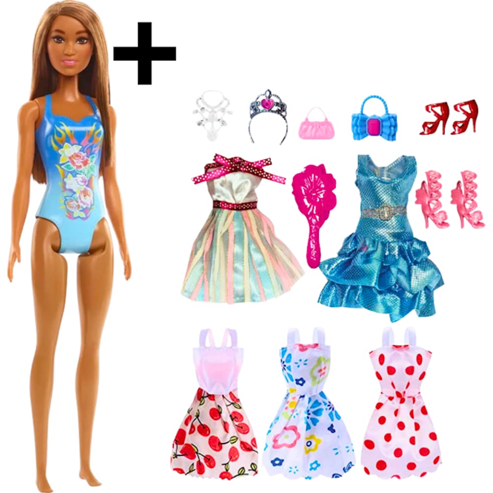 Kit de roupas de Boneca Barbie