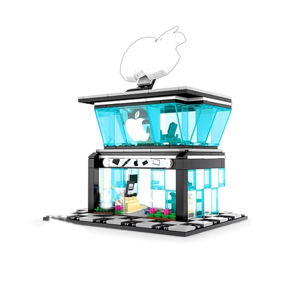 Sembo City Street View Mininature Varejo Loja de Alimentos Café Res