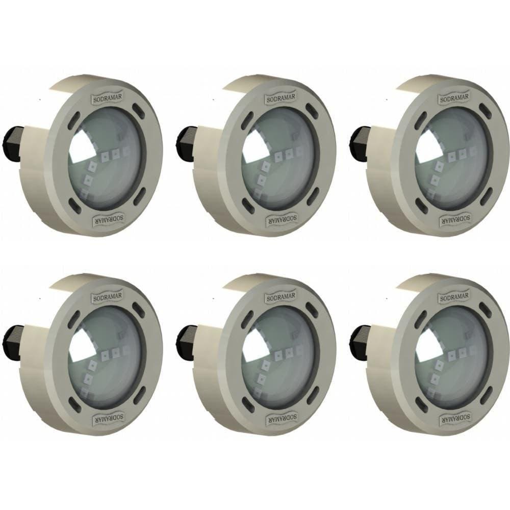 Refletor LED RGB 9w para Piscina até 25 m² 6 Unidades SODRAMAR