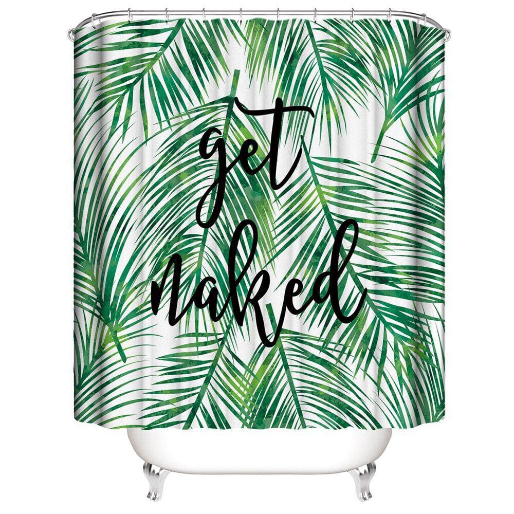 Obter Naked Chuveiro Cortina Banheiro Decoração Folha Print Waterproo
