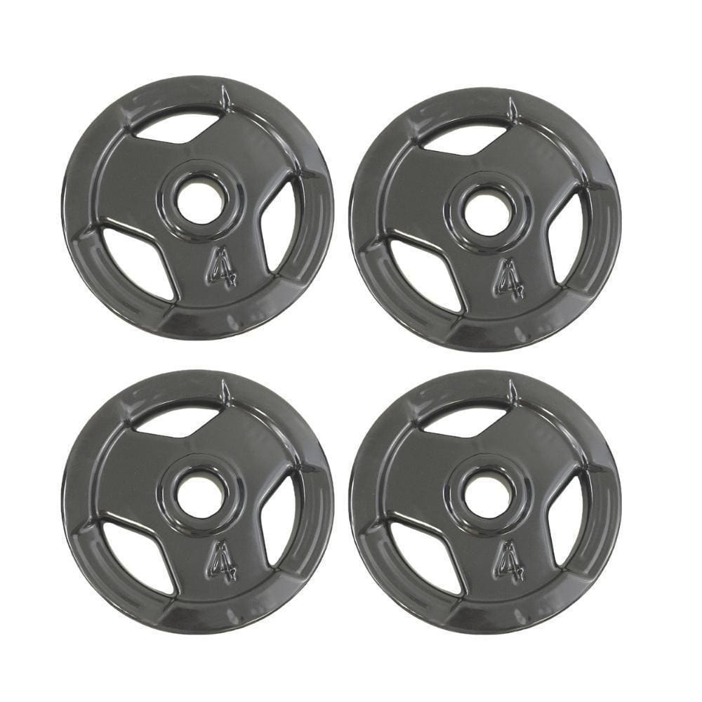 Kit 4 Anilhas Sport 4 Kg Emborrachada Preto