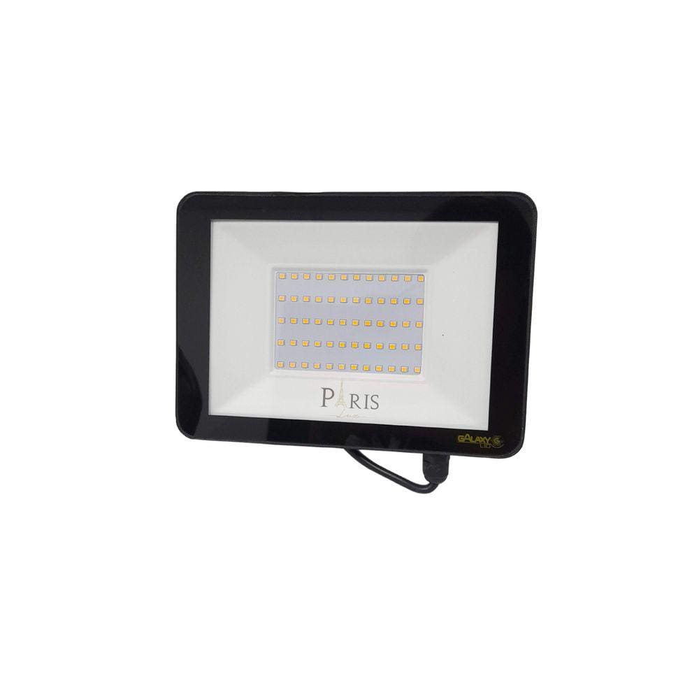 Refletor Led Slim 50W 3000K Bivolt IP65 21,5cm