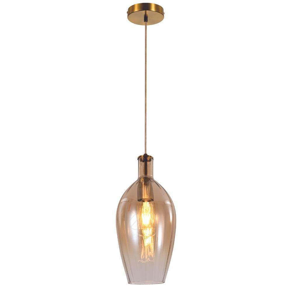 Pendente Vidro Âmbar 36cm 1E27