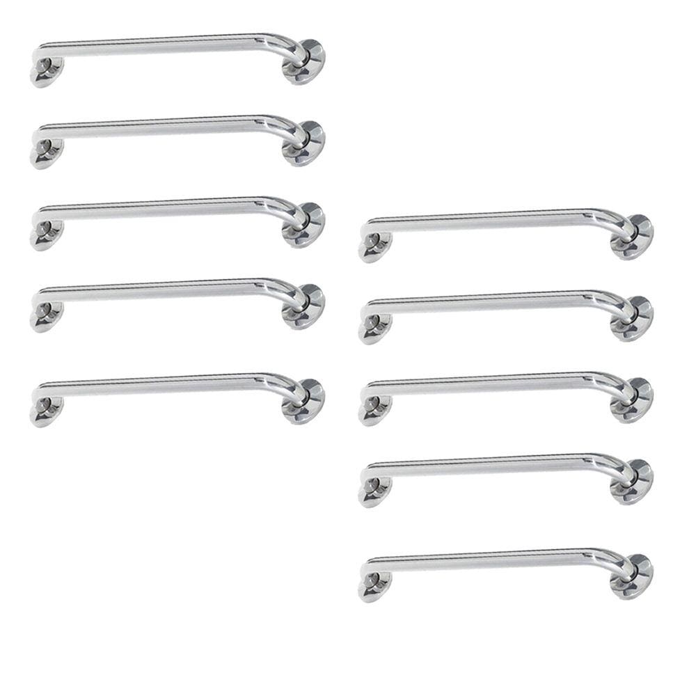 Alça de Apoio Inox 40cm Barra Kit 10 Unidades Banheiro Idoso Segurança