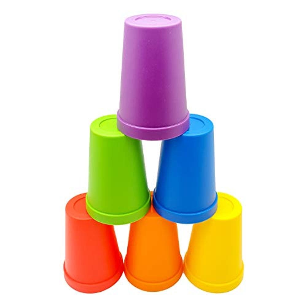 Conjunto de 6 peças de copos empilháveis Skoolzy Rainbow