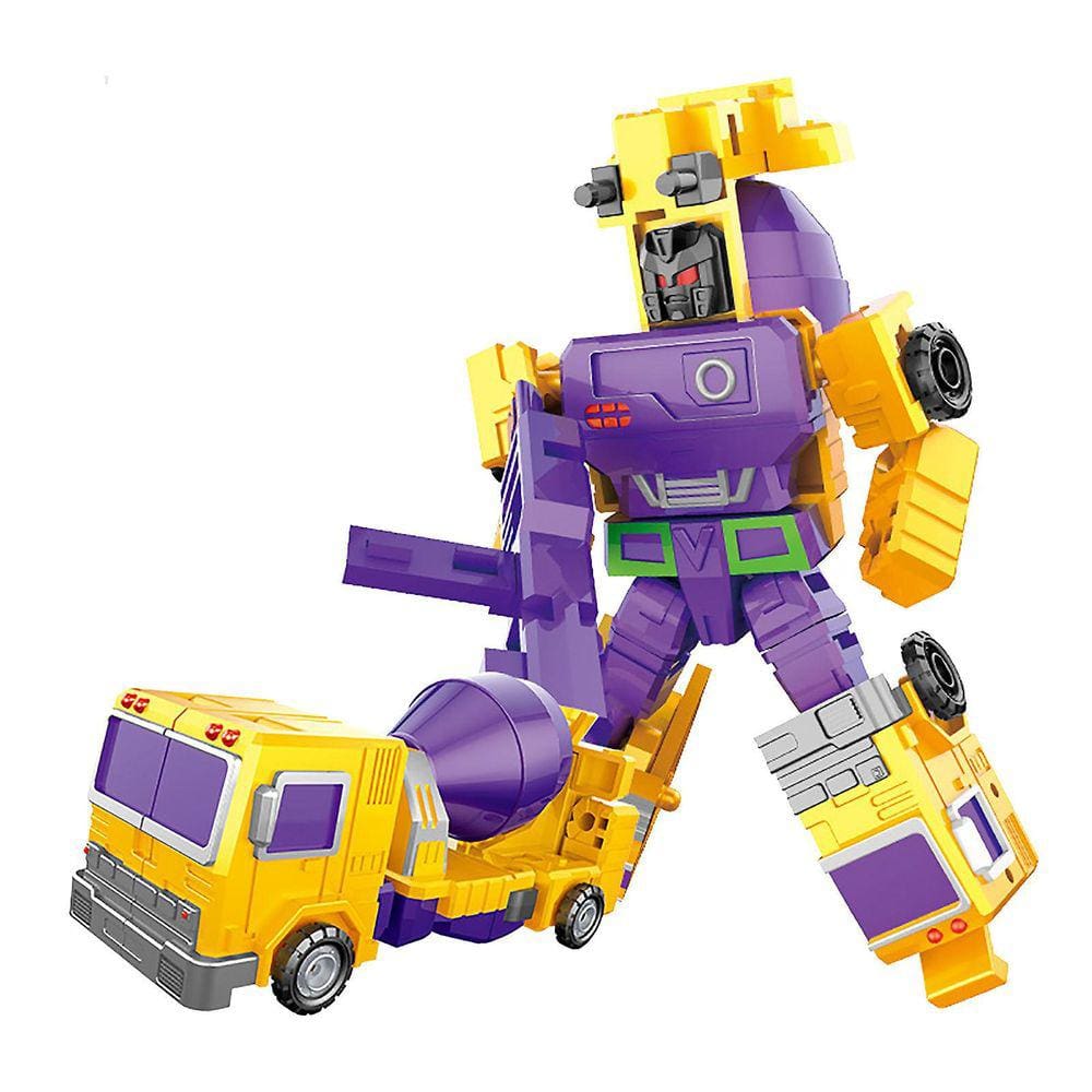 As figuras de ação do trator e do robô se combinam em 1 robô gigante, presente de aniversário, tratores, robôs, brinquedos