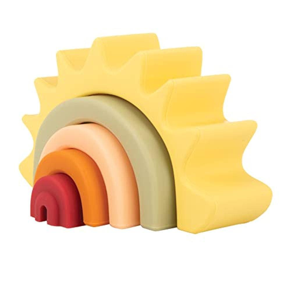 Nuby silicone macio empilhável sol brinquedo interativo para cedo