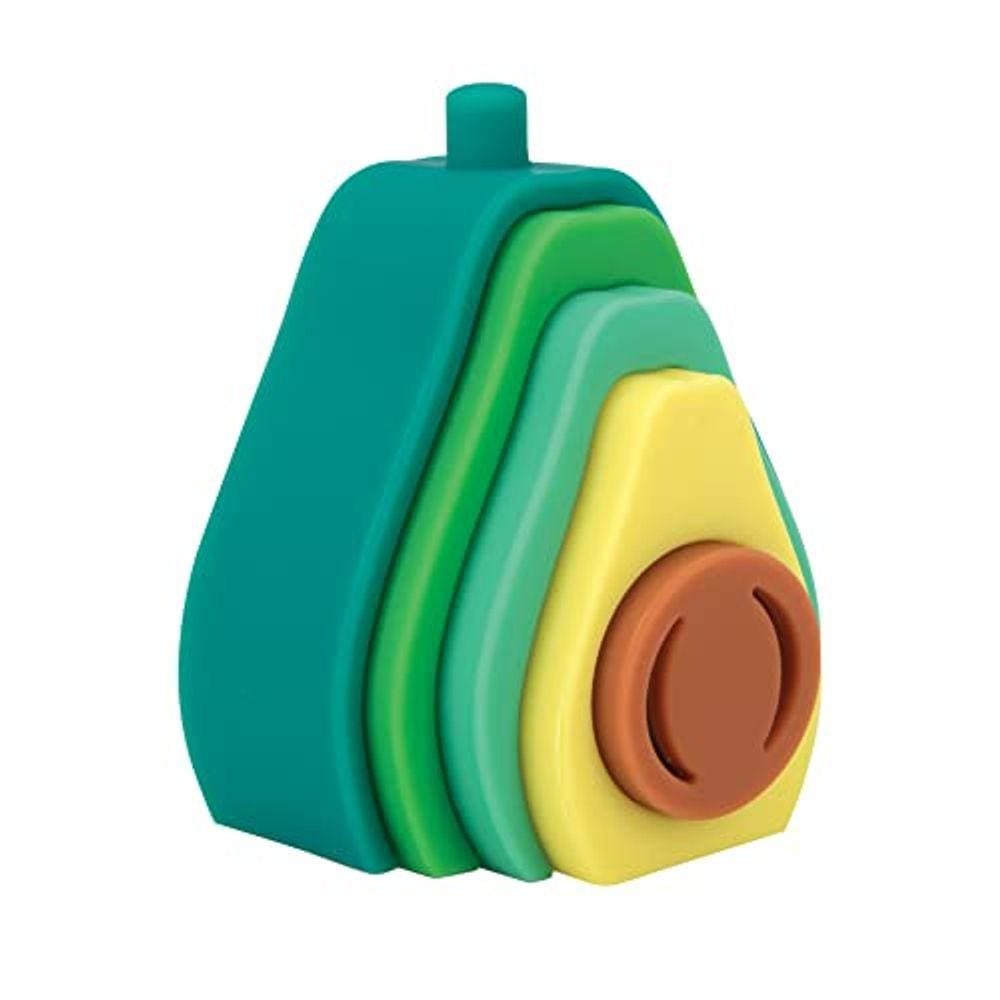 Nuby silicone macio empilhável abacate brinquedo interativo para E