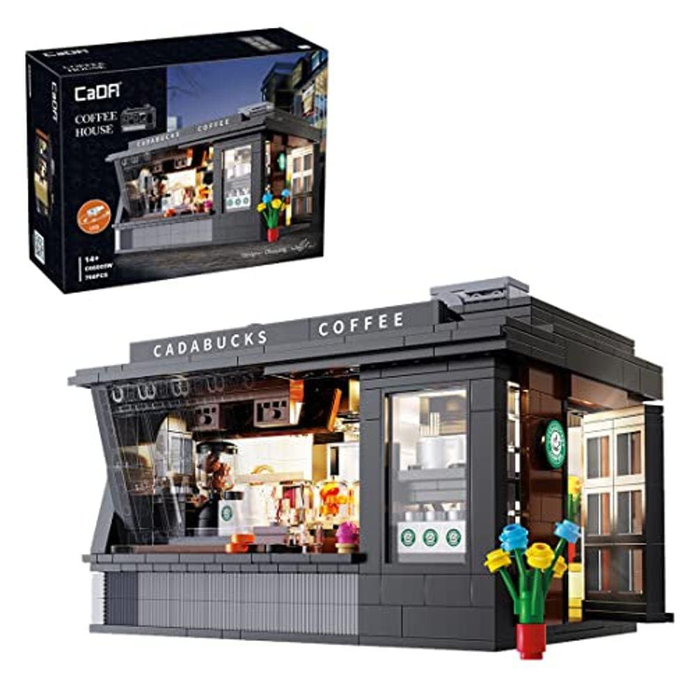 TOYGA Coffee House Street View Building Block com Luzes,