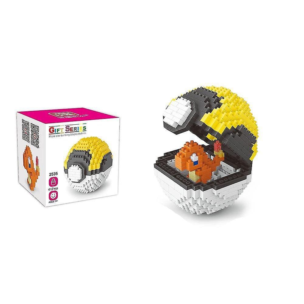Diy Pokémon Mini Blocos de Construção Brinquedos Tijolos Pikachu Bola Ch