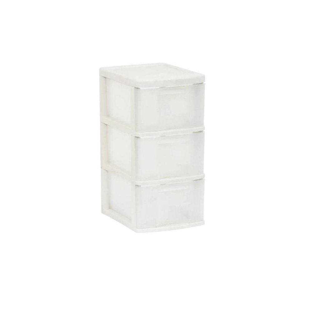Gaveteiro Plasico 3 Gavetas Branco São Bernardo