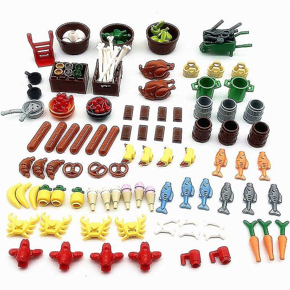 Conjunto de ferramentas de alimentos Moc blocos de construção para crianças brinquedos de alimentos Juguete
