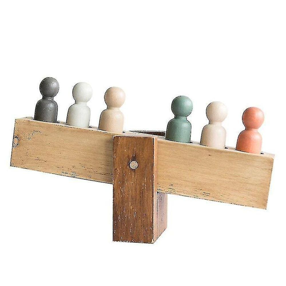 Crianças Madeira Gangorra Brinquedo Nordic Madeira Jogo Educativo Bal