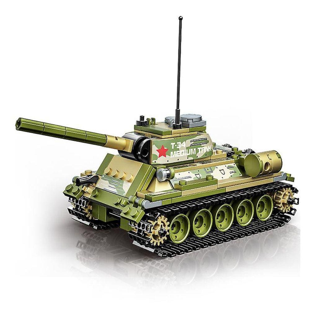 Blocos de Construção Militar União Soviética T34 Tanque da Segunda Guerra Mundial