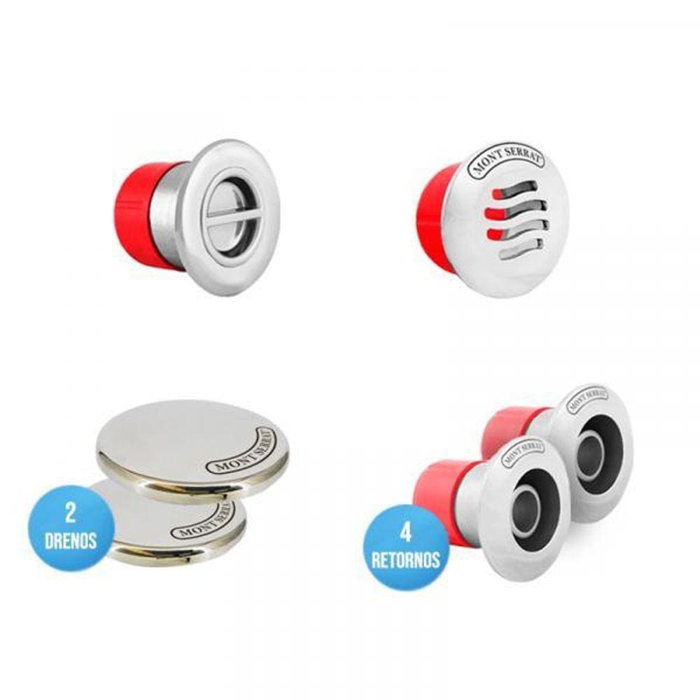 Dispositivos1 Nivelador2 Drenos Inox1 Aspiração 4 Retornos