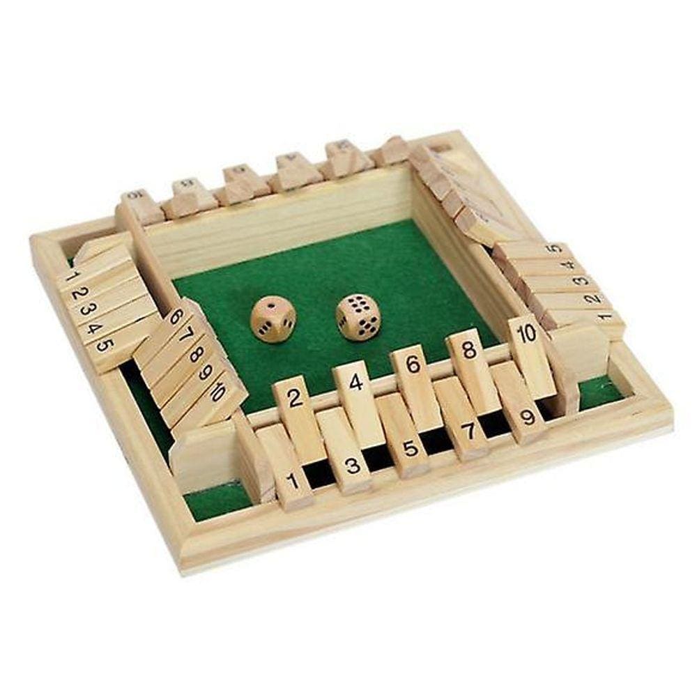 Shut The Box Jogo de Dados, Jogo de Matemática Familiar de Madeira, Natal 