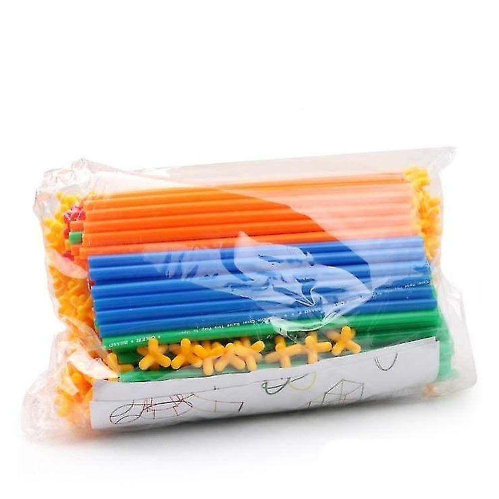 4d Diy Straw Building Blocks, Educacional