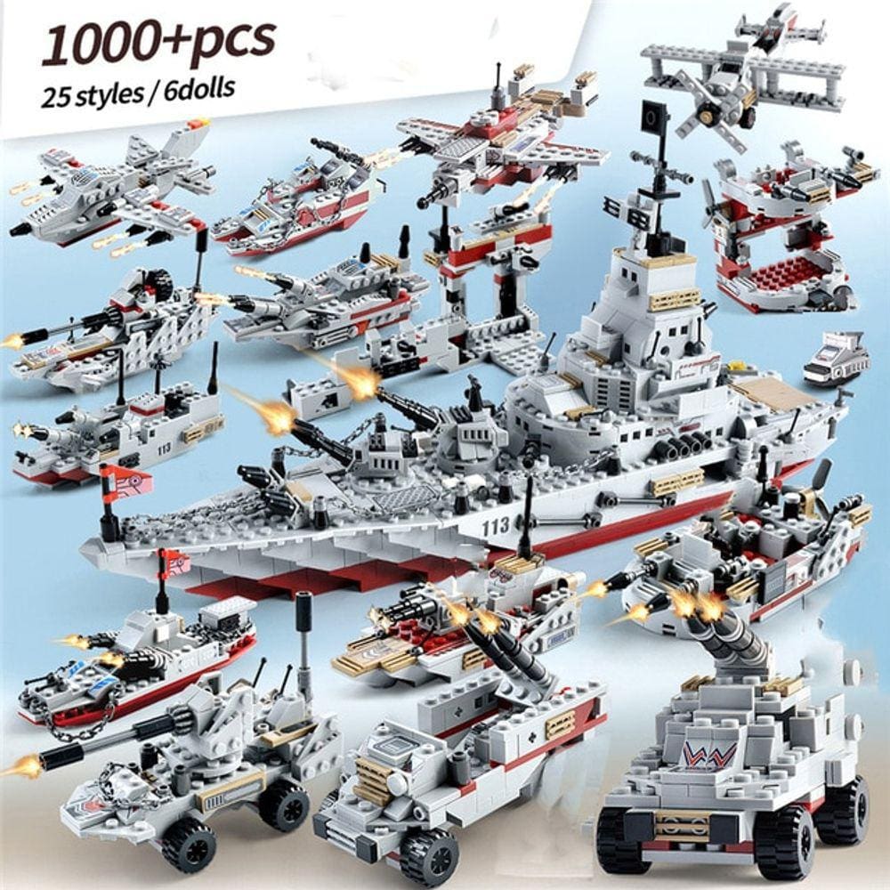 Mais de 1000 pcs pm militar navio de guerra marinha figuras do exército figuras construindo blocos de navio de guerra exército construção tijolos cria