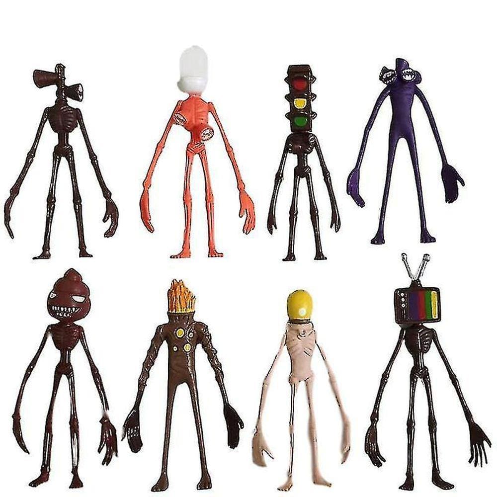 8pcs/set sirene cabeça brinquedo figura de ação