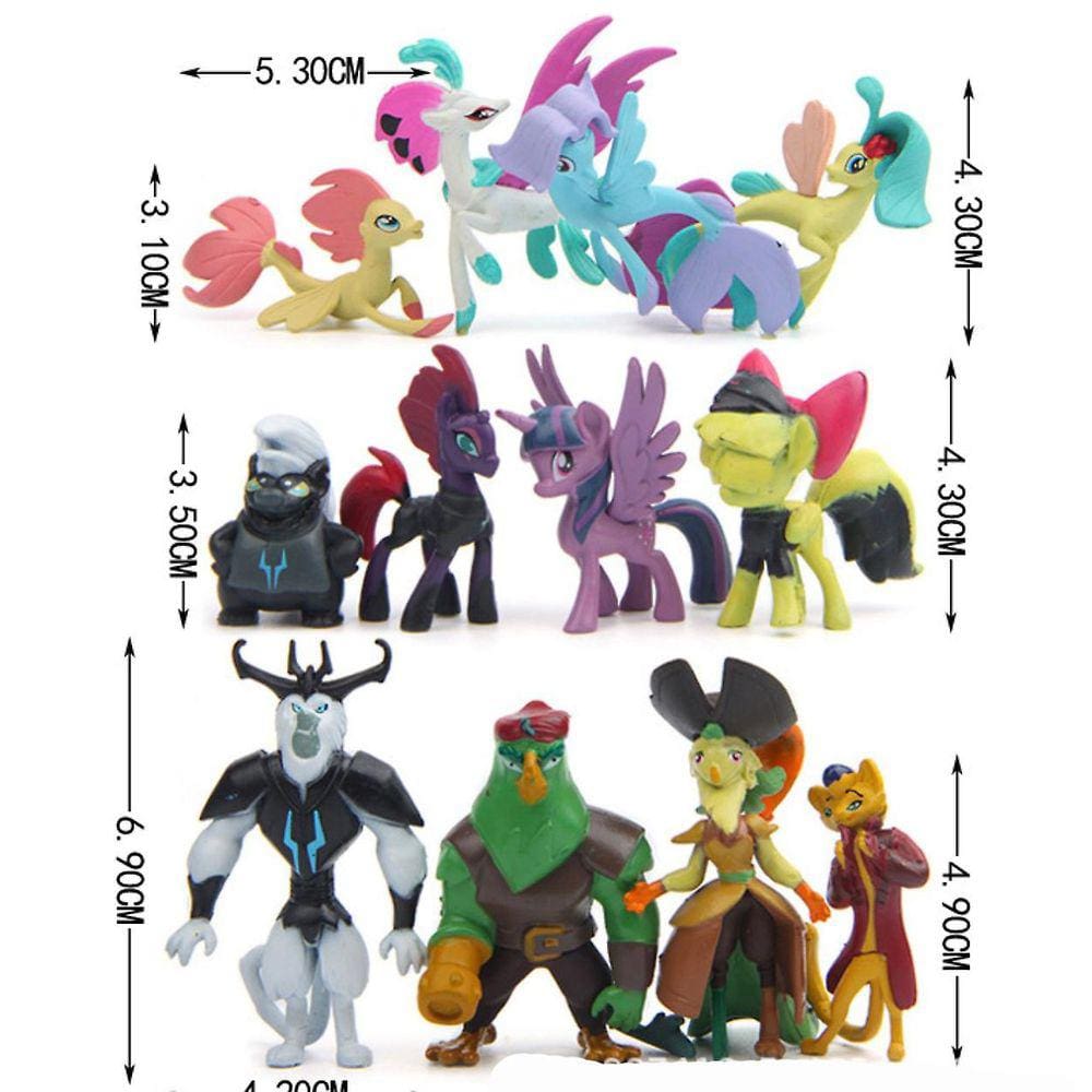 12pcs Cavalo Crepúsculo Brilho Figura Brinquedo
