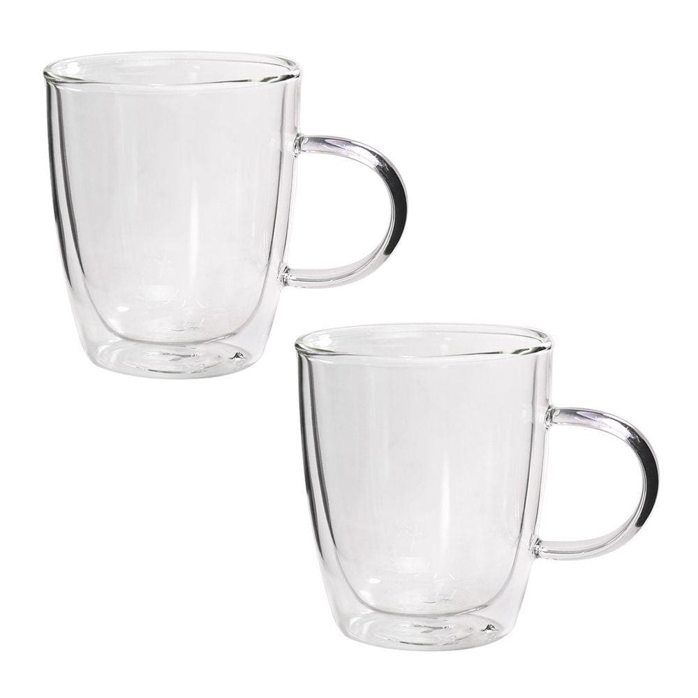 Jogo De Xícaras De Vidro Dupla Camada 315ml 02 Peças