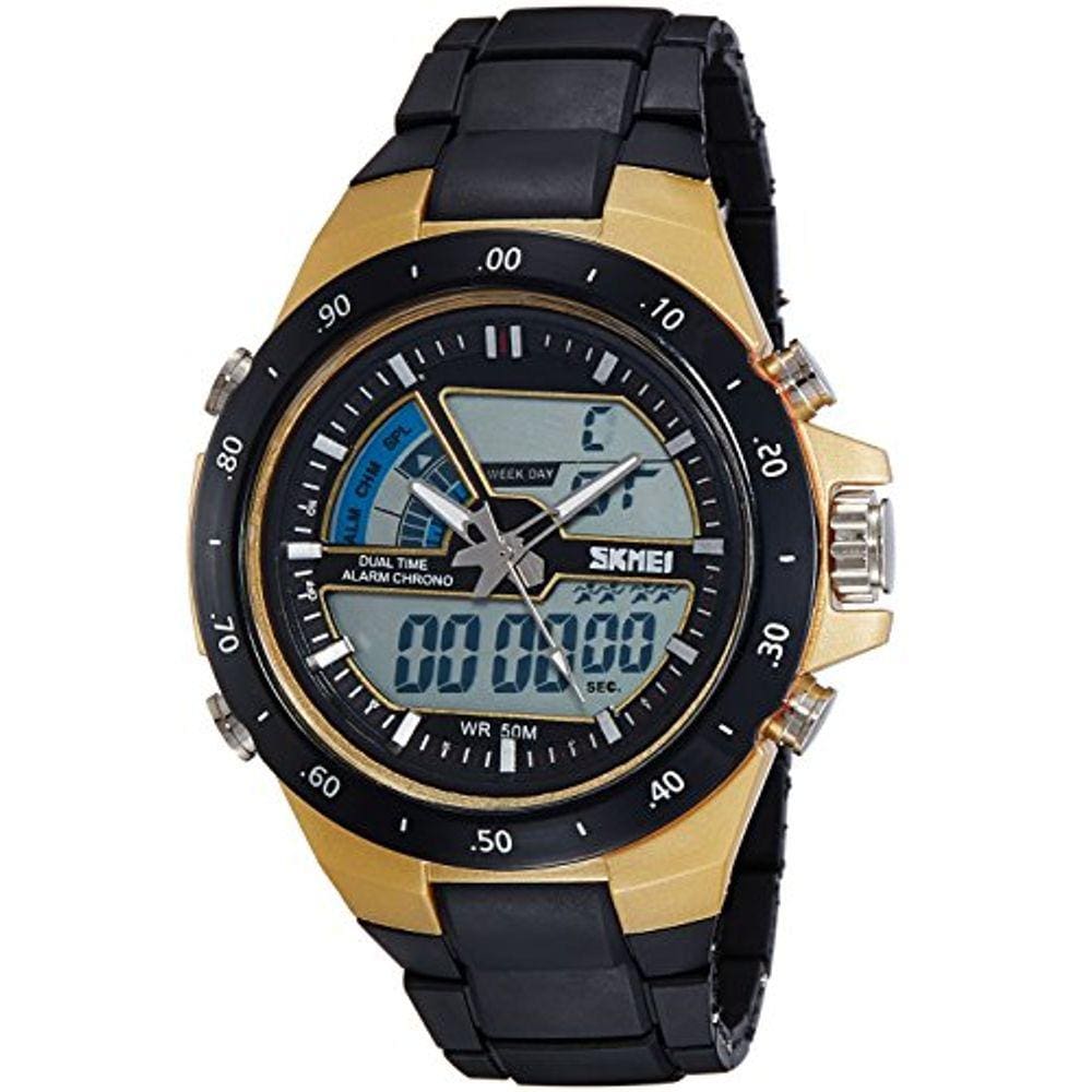 Relógio digital masculino SKMEI 50M impermeável grande com m