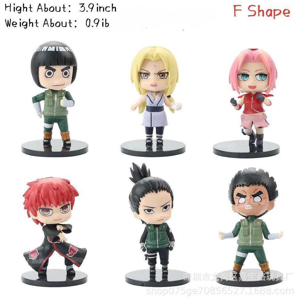 Anime 6 estilos Action Figure Ninja Modelo Brinquedo (f Forma
