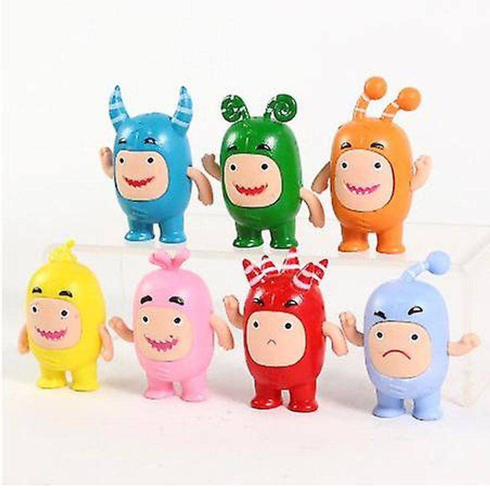 Oddbods Fusível Bolhas Slick Jeff Bolhas Pvc Figuras Brinquedos Corte