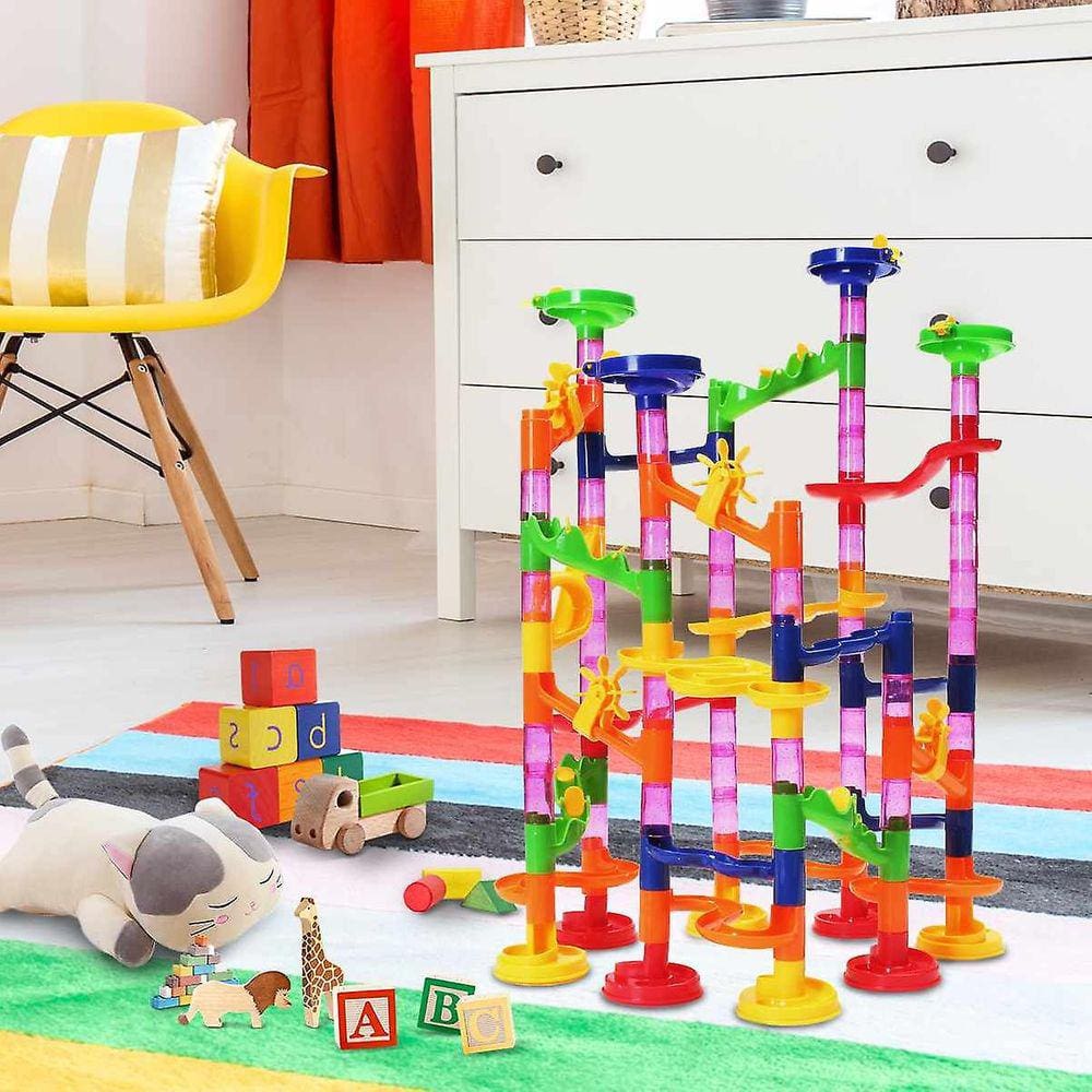 105pcs Set Diy Construção Criativa Marble Run Pista de Corrida B