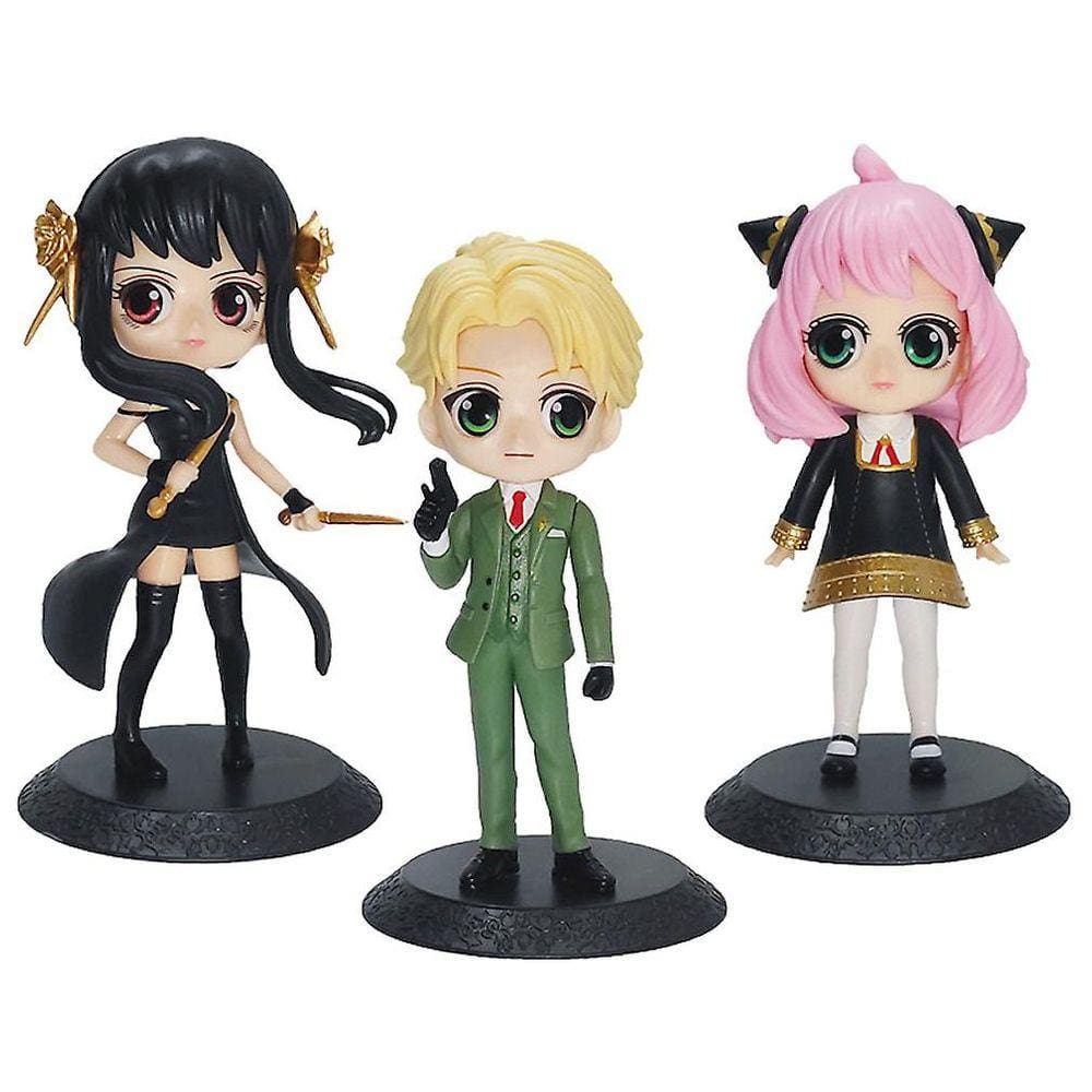 3pcs Spy Família Figura Modelo de Brinquedo