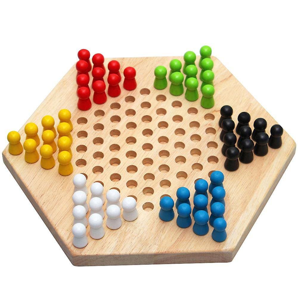 Blue Wood Damas Chinesas Jumping Kids Brinquedo de Desenvolvimento