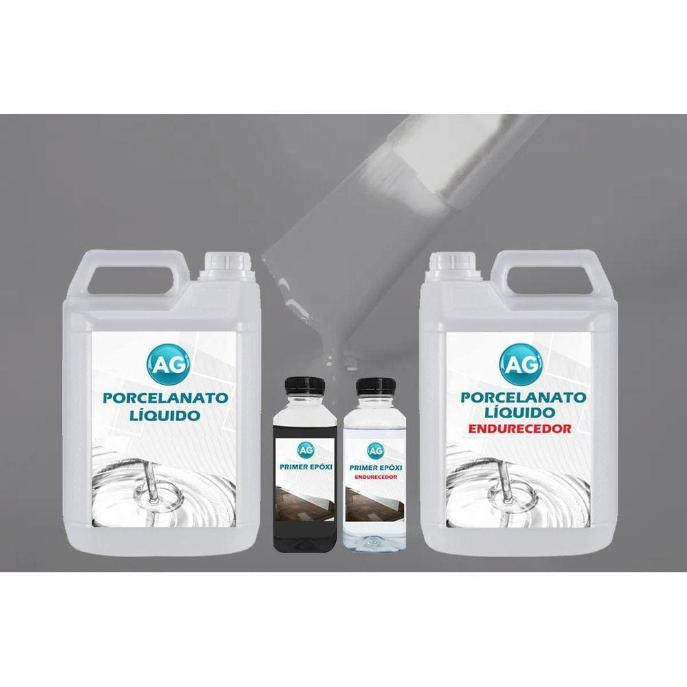 Kit Porcelanato Líquido de Cor Sólida + Primer Por M 500ml