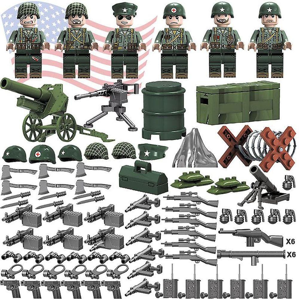 6pcs feroz batalha do Pacífico Comandante Pequena Partícula Assemble