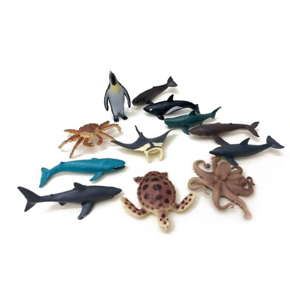 12pcs Simulação Dinossauro Modelo Floresta Marinha Brinquedo Animal (Style2)