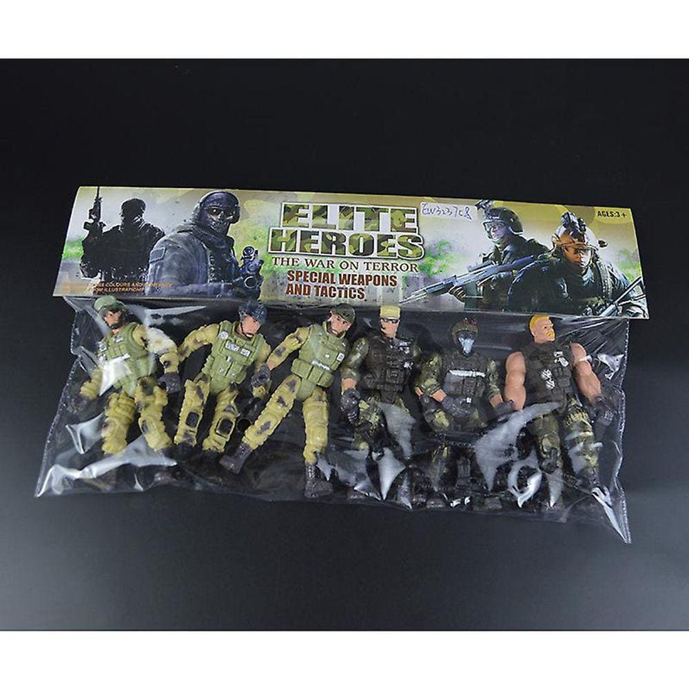 6pcs/set Série Militar Figuras de Ação Polícia Swat Modelos M