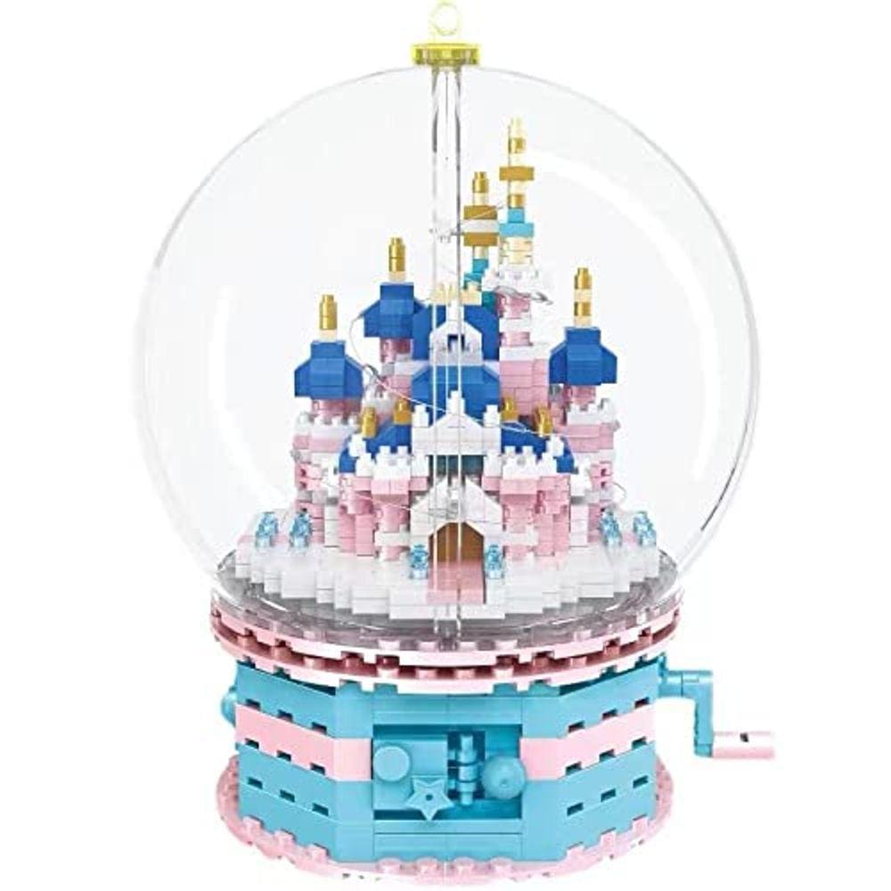Conjunto de Micro Blocos Castelo Rosa para Crianças ou Adultos - Mini Bloc