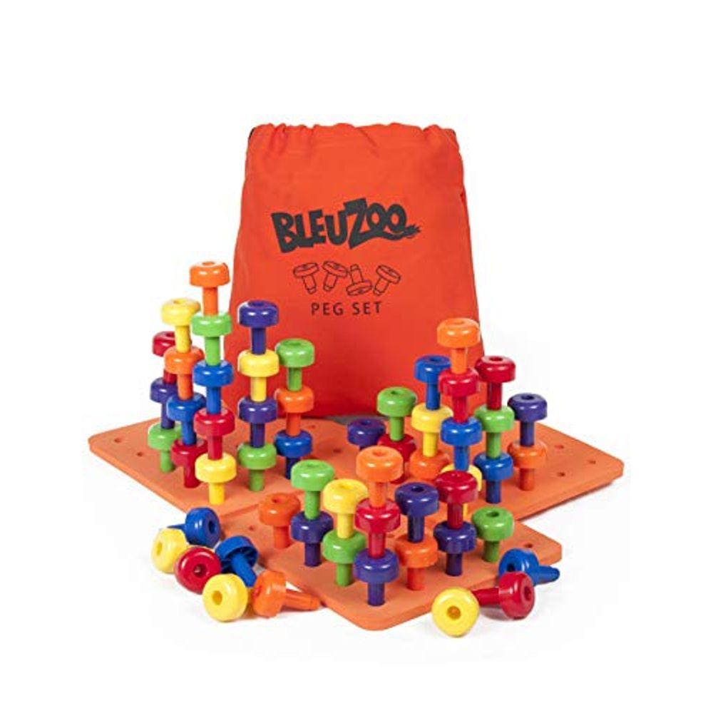 BleuZoo Jumbo Peg Board Set e Guia de Atividades Bônus - Seg