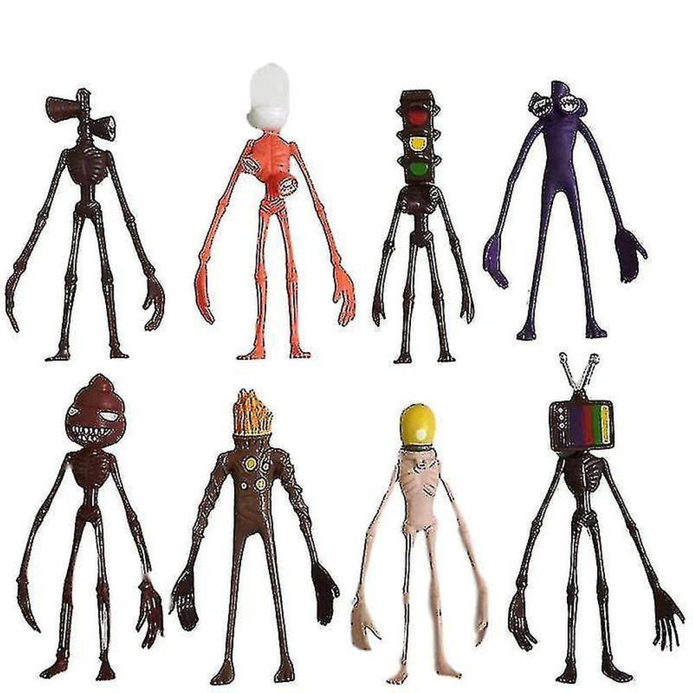 8pcs/set sirene cabeça brinquedo figura de ação