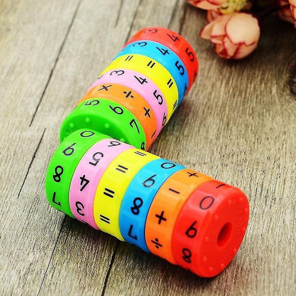 6pcs/set de coluna magnética digital - aritmética quebra-cabeça construir
