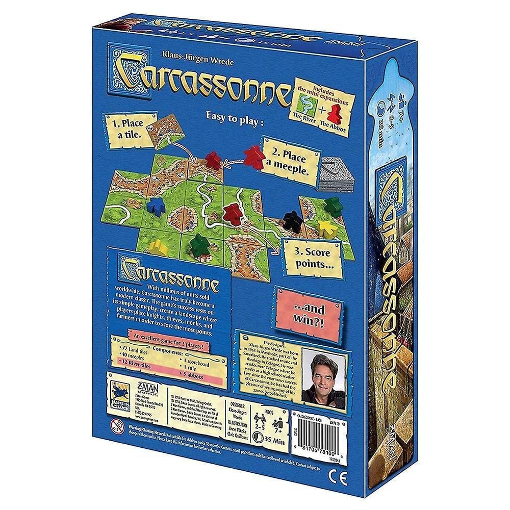 Carcassonne Board Game Standard 2-5 Jogadores Nova Edição - Core / Base Card Tile Family Winter Edition