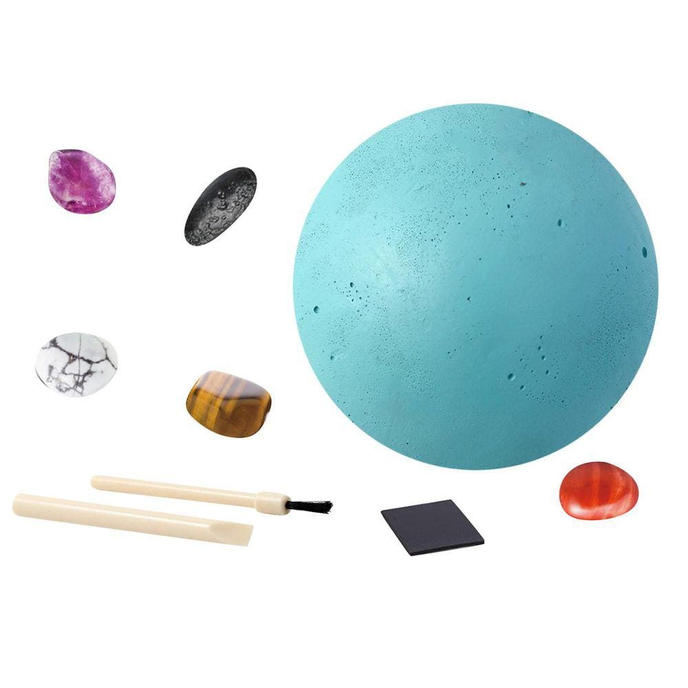Pedra de Escavação Arqueológica Infantil Os Oito Planetas do Sistema Solar Brinquedo de Aventura