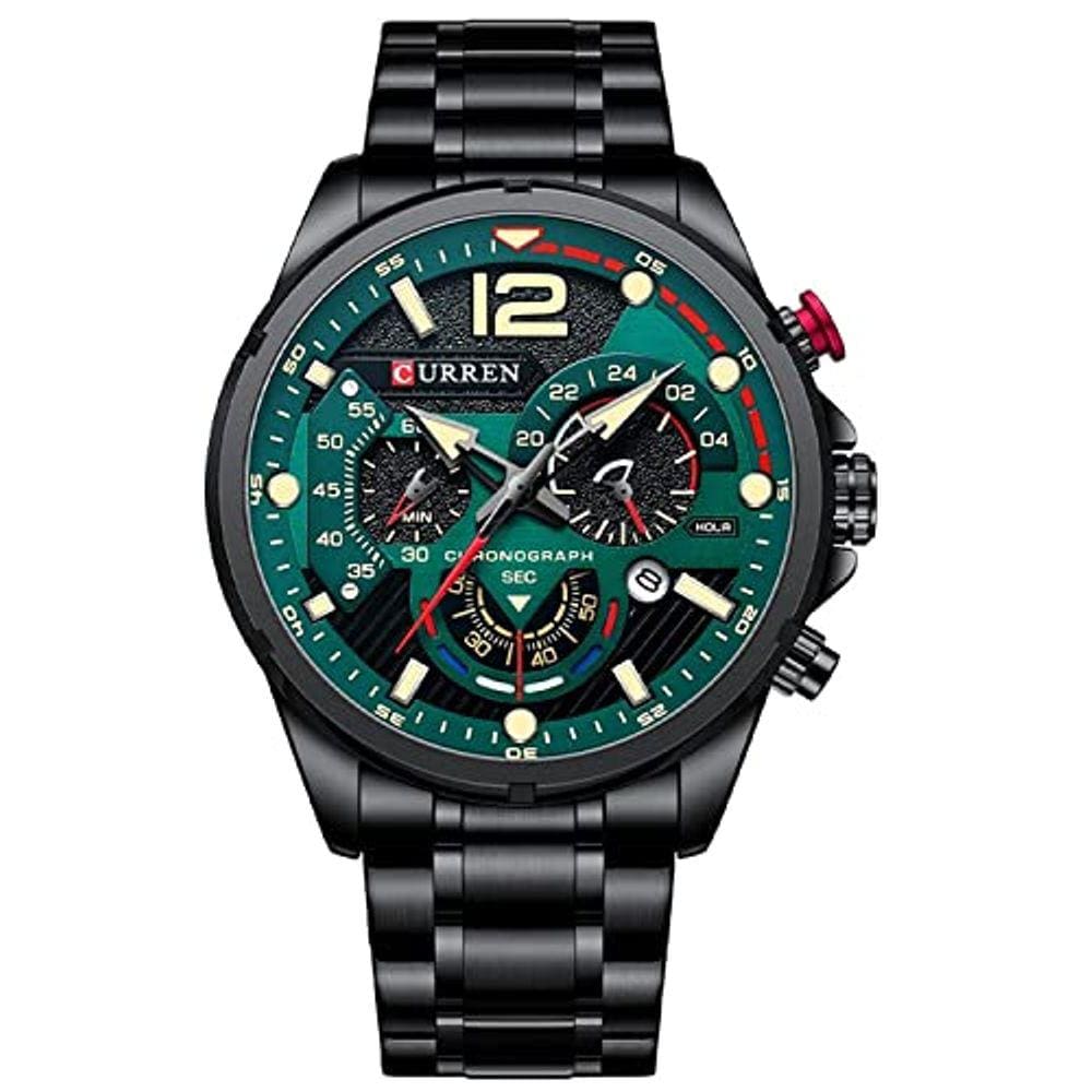 Relógio masculino CURREN, cronógrafo, moderno, militar, mult