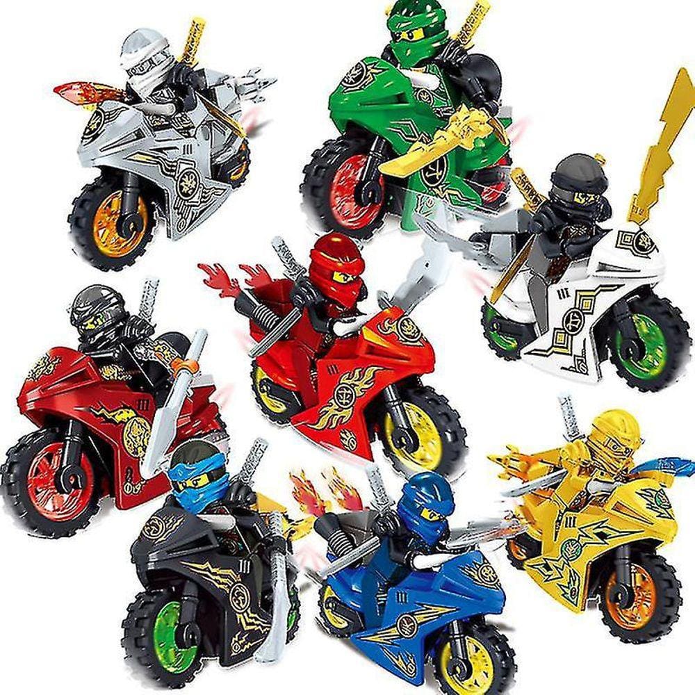 8stk Ninjago Motocicleta Set Minifiguras Ninja Mini Figuras B
