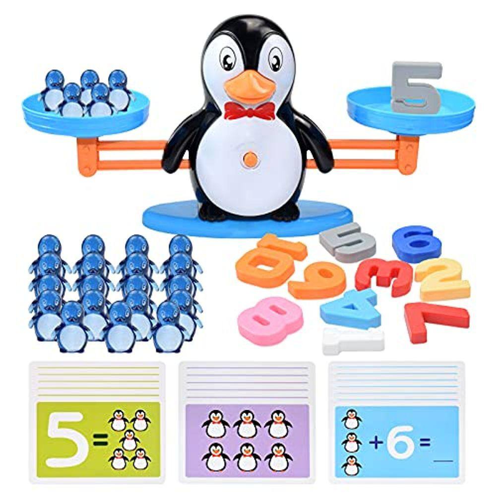 BAKAM Pinguim Equilíbrio Matemática Contando Brinquedos para crianças Idade 3-6,