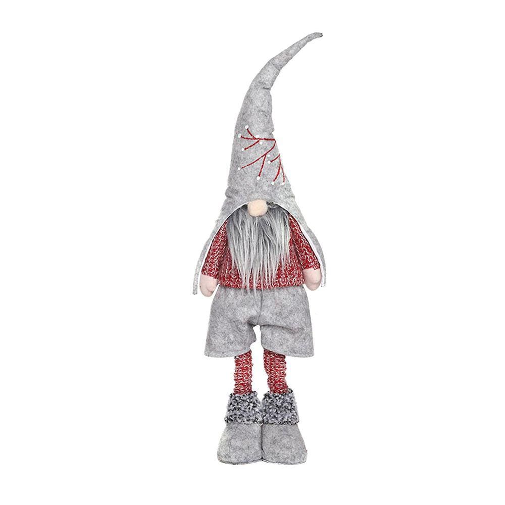 Decorações de Natal Boneca retrátil sem rosto com chapéu pontiagudo conjunto de janela de boneca em pé brinquedo