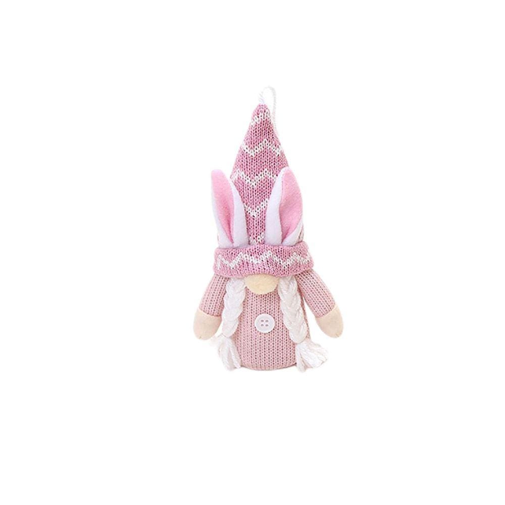 Decorações de Páscoa Chapéu de malha Orelhas de coelho Boneca de Velho