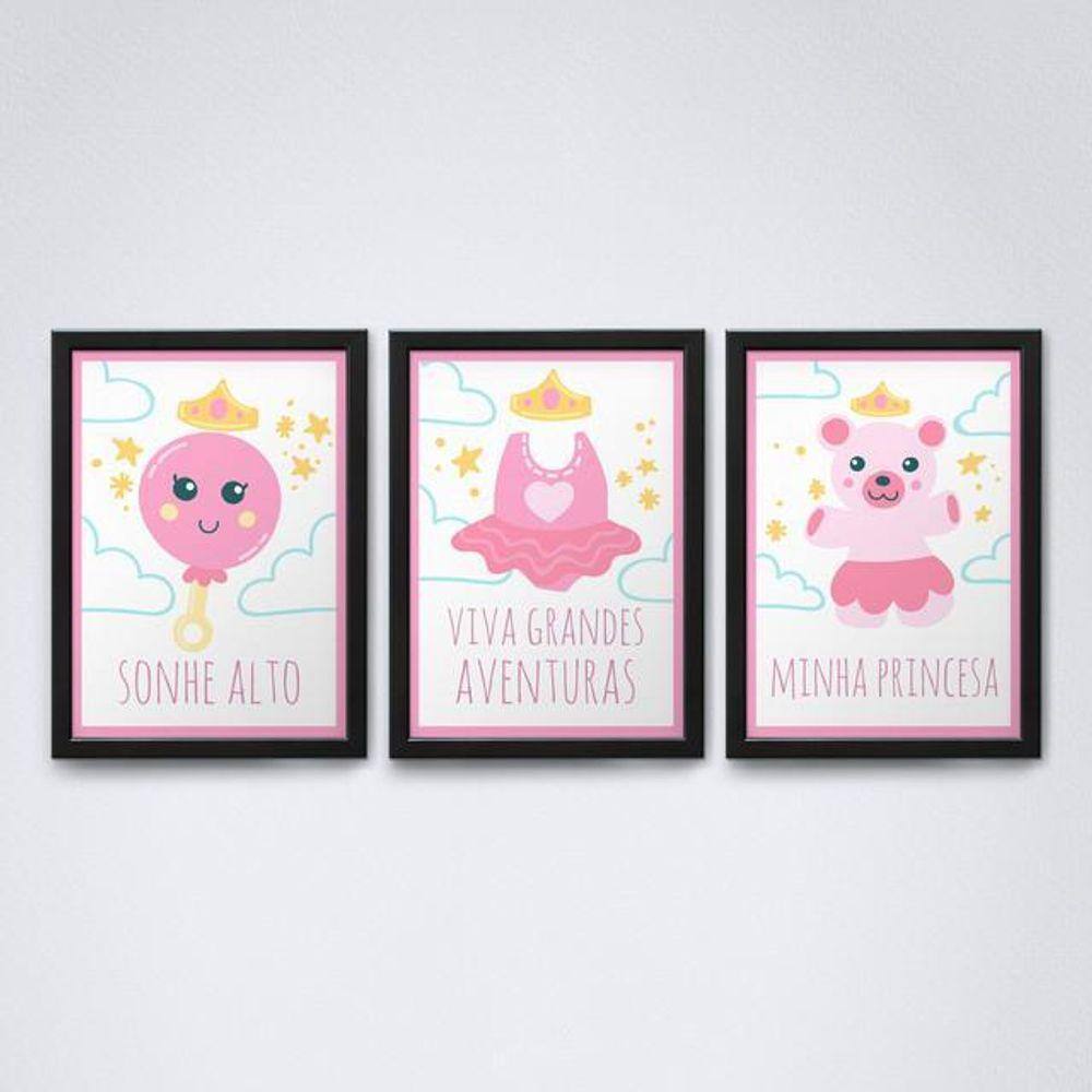 Quadro Decorativo 30x20cm com Moldura Preta - Família 28 M1