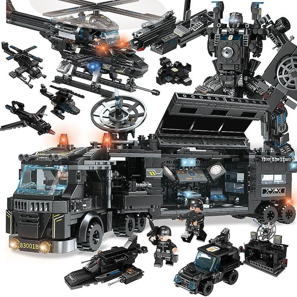 Swat Pioneer Puzzle Blocos com partículas de Lego Bu